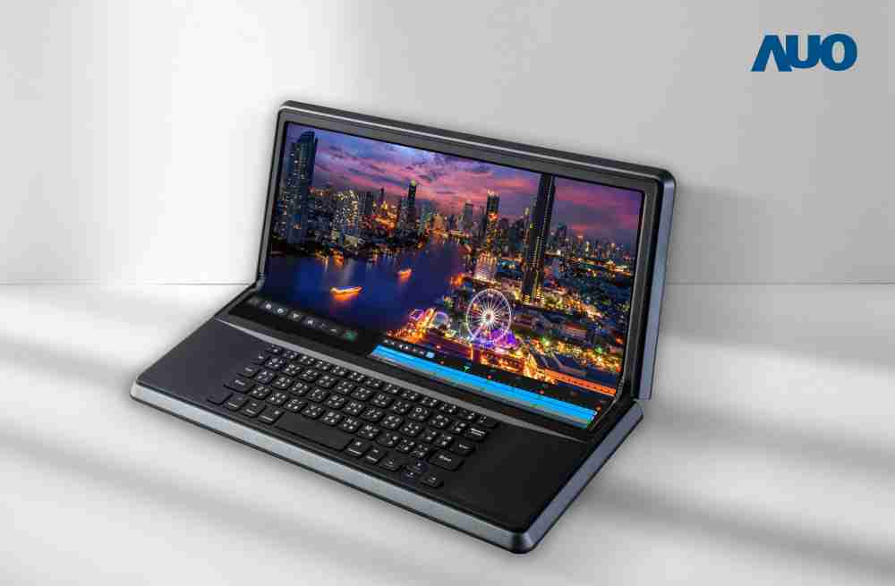 Wepay14.6吋Micro LED折迭显示屏幕，，，，搭配半径4mm的弯折绞炼，，以及高画素、、高亮度、、、高对比度的显示技术特点，，，即便在大视角下仍保有绝佳色相与亮度