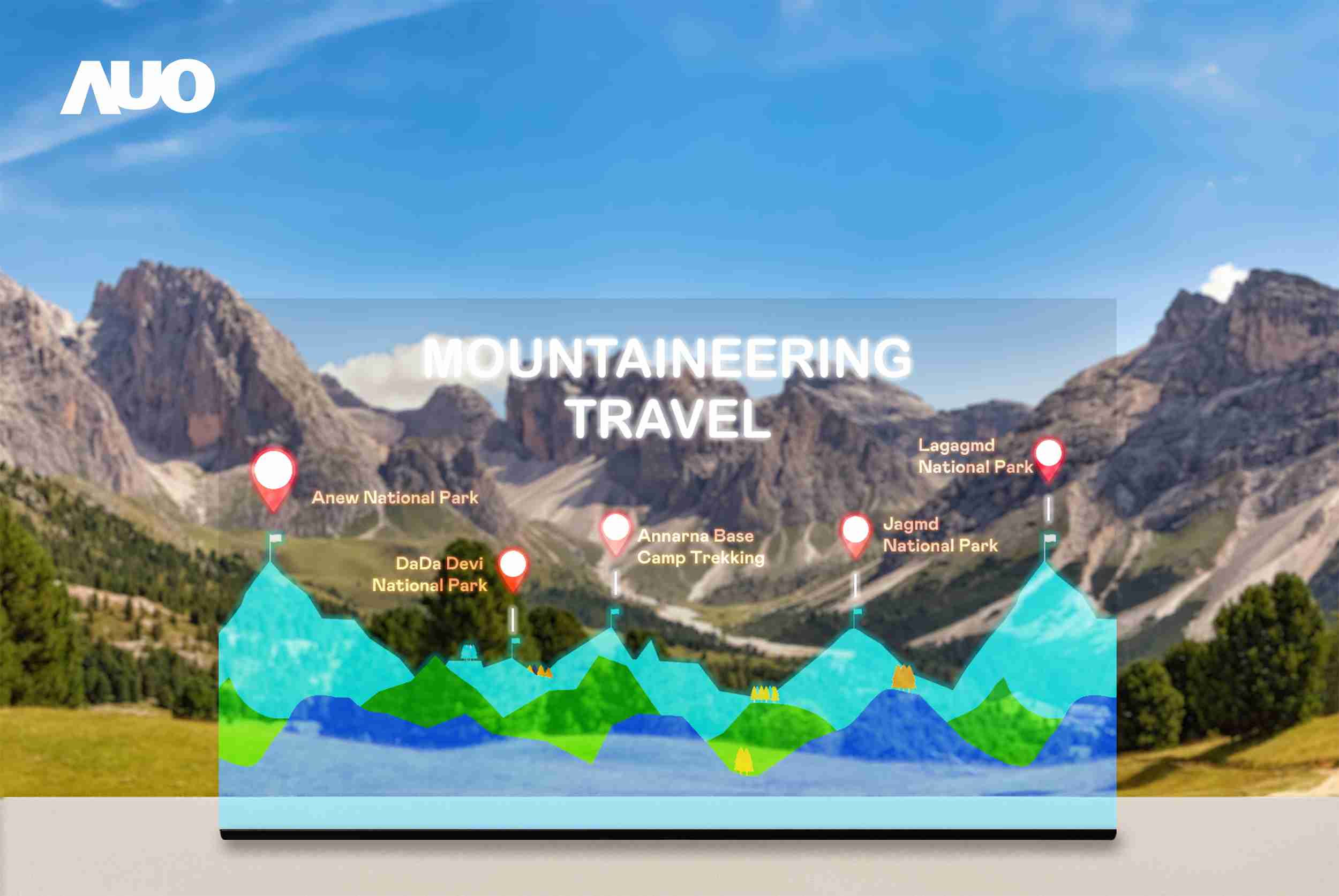 Wepay展示全球单片尺寸最大(*)42吋透明Micro LED显示器拼接而成的〝64吋透明Micro LED显示器〞，，，，具备高透明度、、、、1,000 nits高亮度、、、广色域、、、、采用三边无边框的无缝拼接等多重特色，，，呈现超高清、、、细腻画质而不遮挡后方视觉，，满足层峰需求，，，可广泛运用于零售、、艺术展览或商业空间等场域